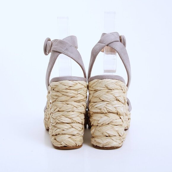 Steve Madden Poloma Textile Wedge Sandals Gray Women Size 7.5 - Picture 6 of 12